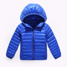 Hiver blanc duvet de canard veste manteau pour garçon fille outwear fluff parkas chaud camping-car bébé enfants outwear chaude ventes solide membrane