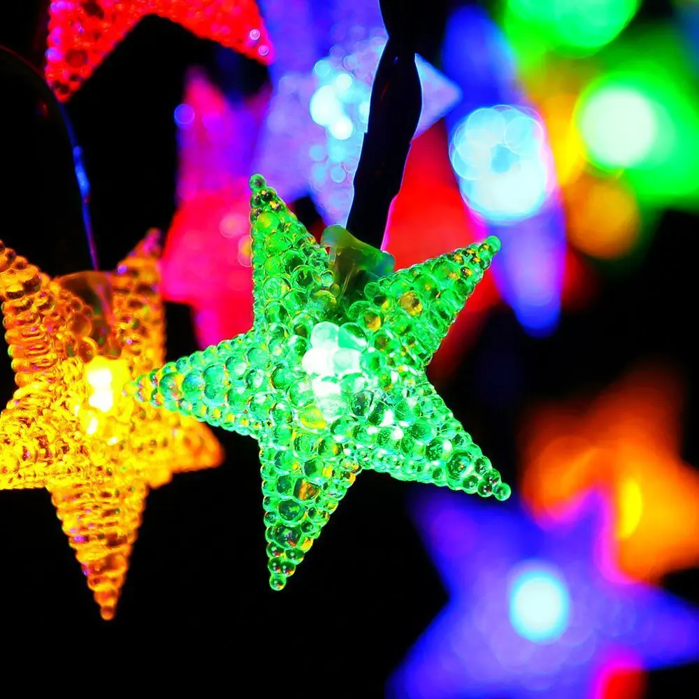 

LED String lights Christmas Decorations for Home Holiday Festival Party Wedding Fairy Star LED String Lights with EU/US Plug
