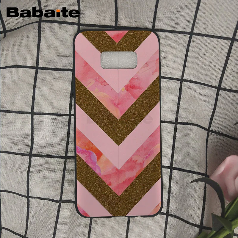 Fashion Geometric Splice Pattern Marble gold pink marble stone
