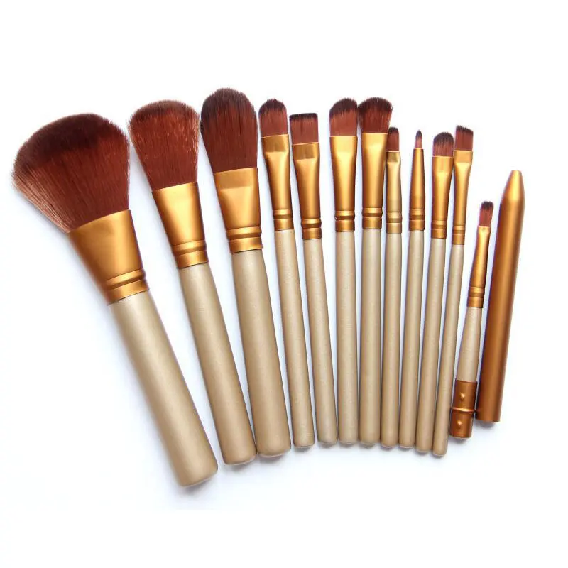 12pcs Newest Nake Makeup Brush Kits Blushesr Eye Shadow Lip Cosmetic Brushes Make up Brush tools with Metal Case (10)