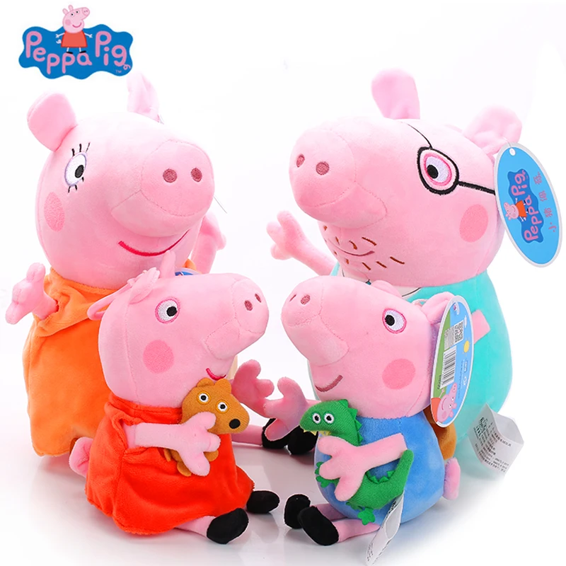

Original 19cm Peppa Pig George Friend Animal Stuffed Plush Toy Keychain Nano Doll Kawaii Birthday Gift For Kid Girl Brinquedos