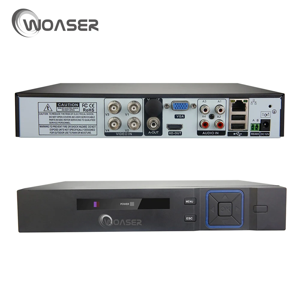 Woaser 1080 P AHD-NH Hybrid 4 канала AHD DVR Регистраторы 5 в 1 Гибридный /720 Поддержка для 2.0mp