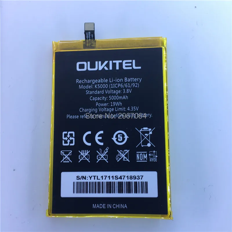 Аккумулятор для OUKITEL K5000 100% мАч 5000 дюйма MTK6750 | Мобильные телефоны и аксессуары