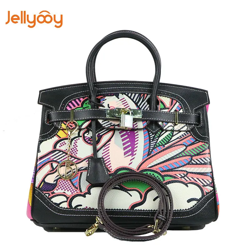 Jellyooy Beachkins Для женщин замка клапаном роскошные кожаные Сумки модные животных