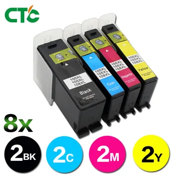 

8 pcs Compatible for Lexmark 100 105 108 XL LM100 ink cartridge for S305 S308 S405 S408 S505 S508 S605 S608 Printer with chip