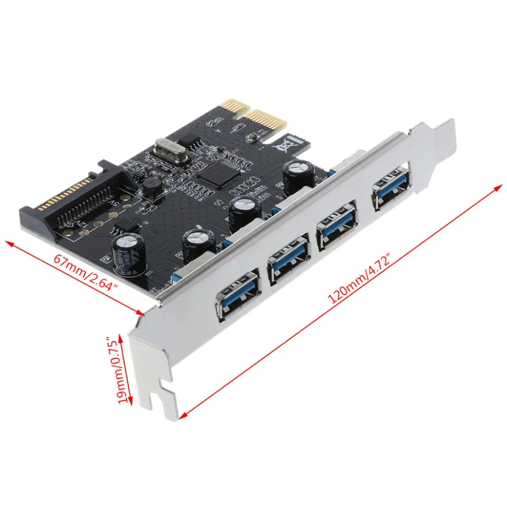 PCI-E PCI Express к USB 3,0 через Чип SATA интерфейс 4 порта адаптер конвертер карта для рабочего стола Windows XP/2003/Vista/Win7/Win8