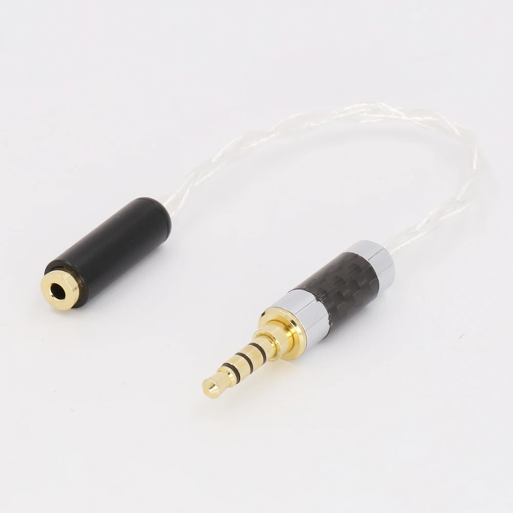 

1x3.5mm TRRS Balanced Male to 2.5mm TRRS Balanced Female Hi-End Audio Adapter 7N Silver Plated Audio Cable 10CM