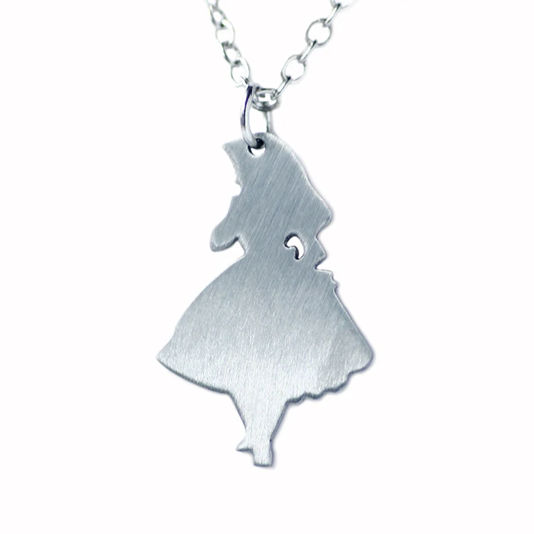 Ожерелья из нержавеющей стали для женщин и девушек|alice in wonderland necklace|alice inalice |
