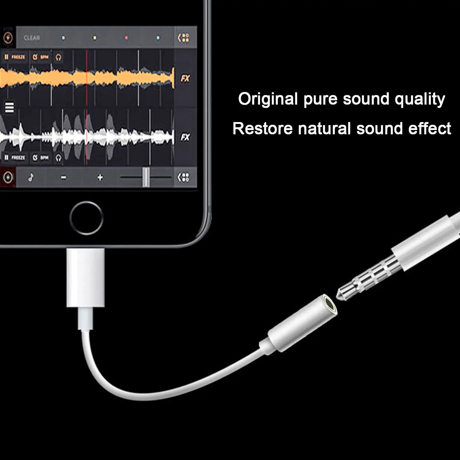 Headphone Adapter For iPhone 7 8 X AUX Adapter For Lightning Female To 3.5mm Male Adapters Headphone Jack Cable