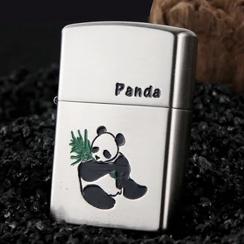 

CHIEF Chinese Panda Chief Gas Cigarette Lighter Cigarettes Kerosene Flint Petrol Vintage Gasoline Lighter Oil Petrol Refillable
