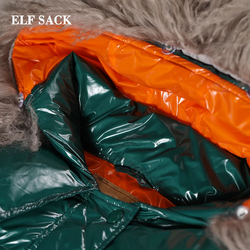 ELF SACK New Woman Down Coat 90% White Duck Down Casual Women Jackets Solid Wide-waisted Femme Winter Wearing Coats For Women
