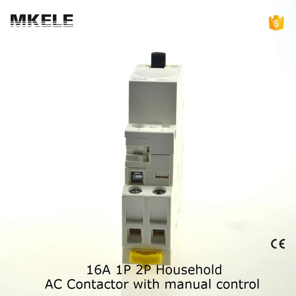 CT 16A 2P din-рейка обмотка контактора AC 220V 110V 24V с ручным управлением Модуляризация 2NC