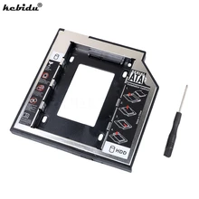 Kebidu Универсальный 2nd 2,5 HDD Caddy 9,5 мм SATA на SATA жесткий диск адаптер HDD корпус чехол для ноутбука CD DVD Оптический привод отсек