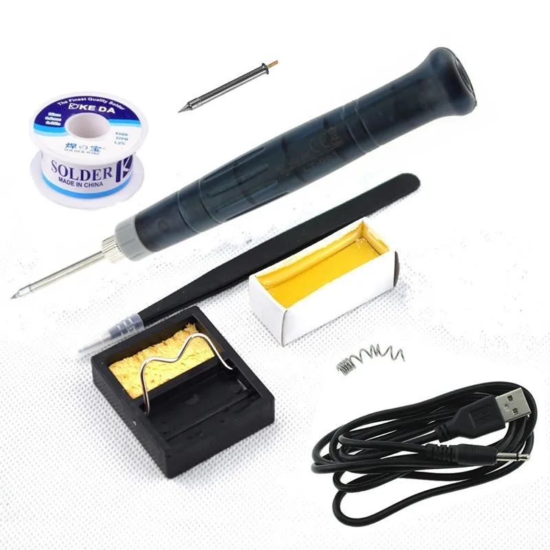 

Portable Professional Mini 5V 8W LED Indicator USB Powered Welding Soldering Iron Pen Gun With Stand Tools Kits Dropship