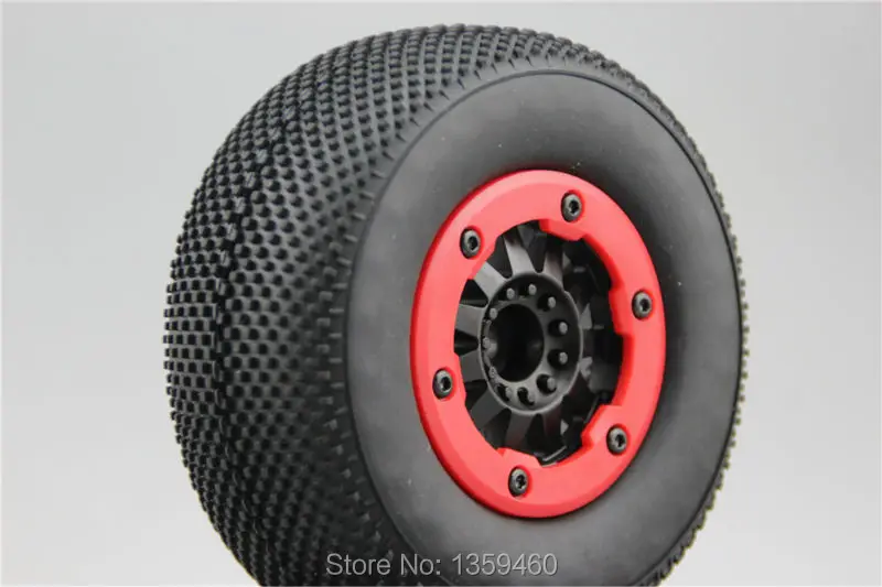 

4pcs RC 1/10 Bead Lock Short Course Tire Tyre Set 12mm hex 1/2 offset SC Tire For TRAXXAS SlASH 30001