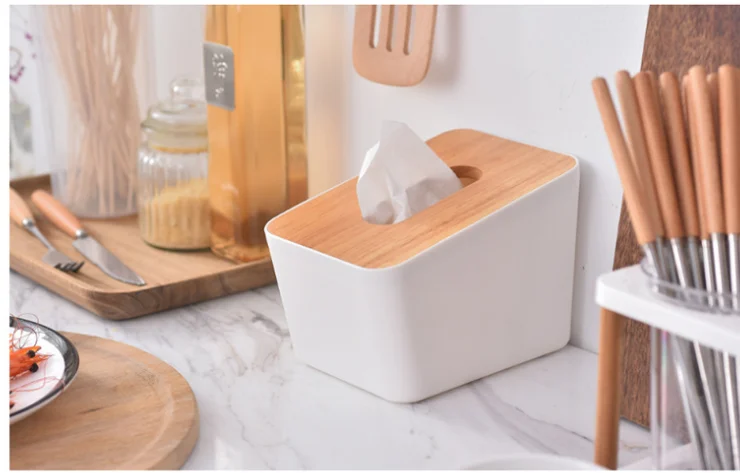 Прямая японская простая деревянная крышка необычная коробка для салфеток домашний Ресторан гостиная Настольная бумага полотенце стойка