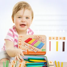 Children Wooden Mathematics Puzzle Toy Kid Educational Number Math font b Calculate b font Game Toys