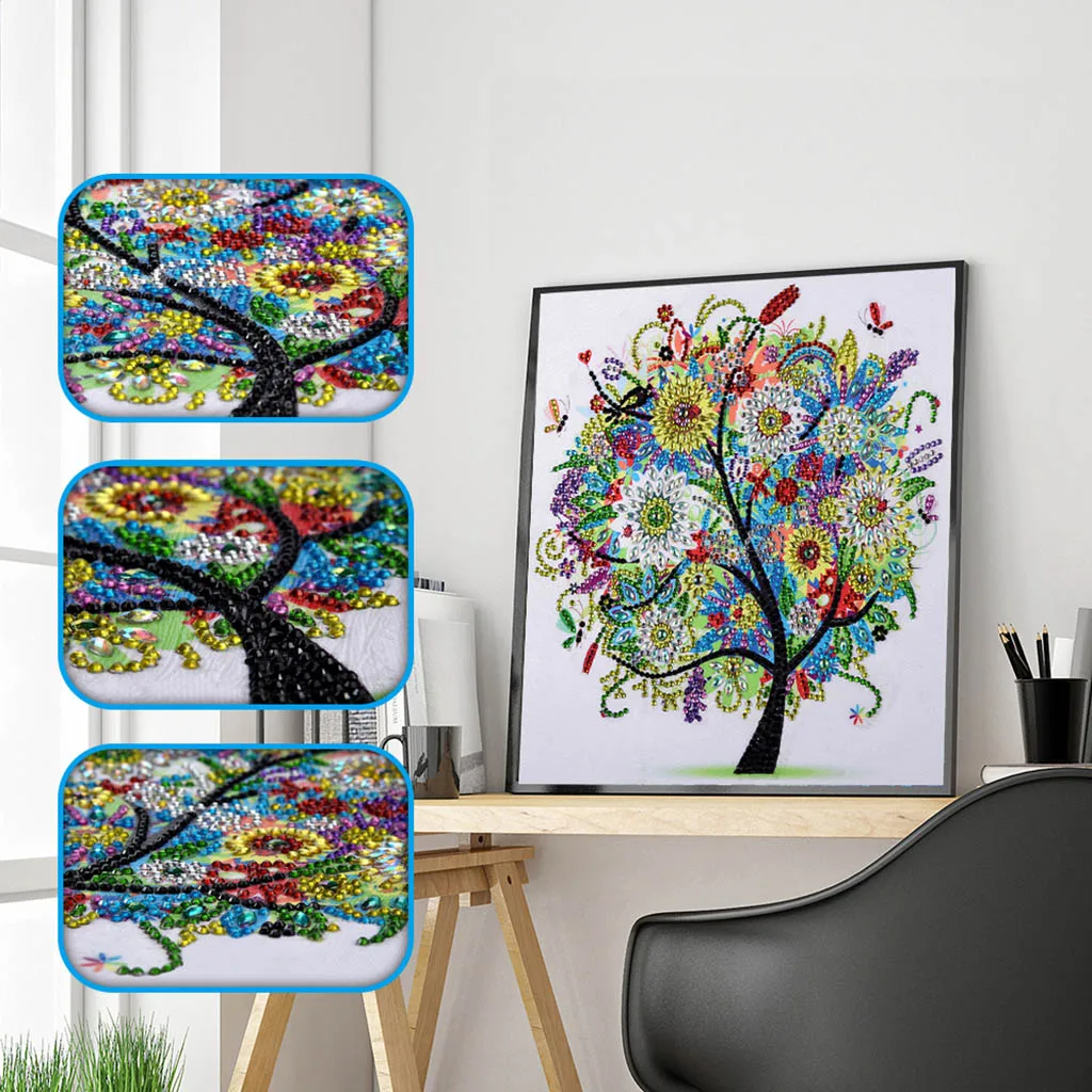 

5d Diamond Painting New Arrivals Special Shaped Diamond Painting Embroidery Four Seasons Tree Crystal Drill DIY Paintings