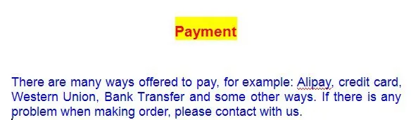 payment