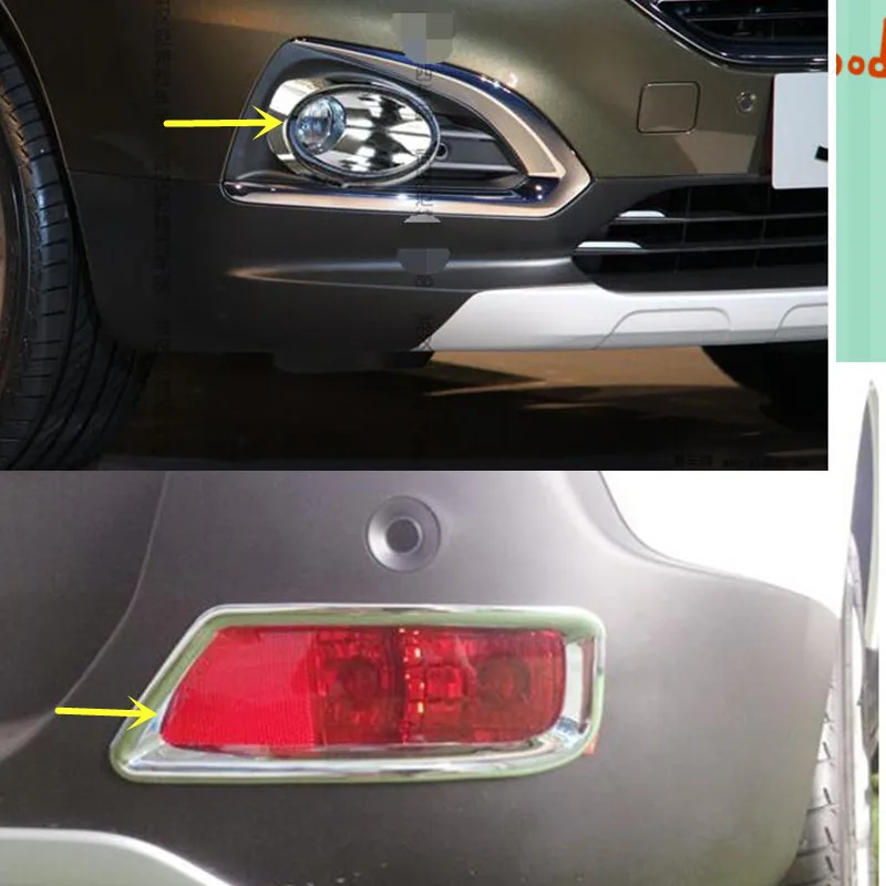 For Peugeot 3008 2013 2014 2015 2016 Abs Chrome Front & Front Fog Light