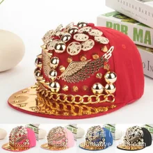 Мужской шип заклепки бейсболки для мужчин хип хоп панк Рок плоские Snapback шапки