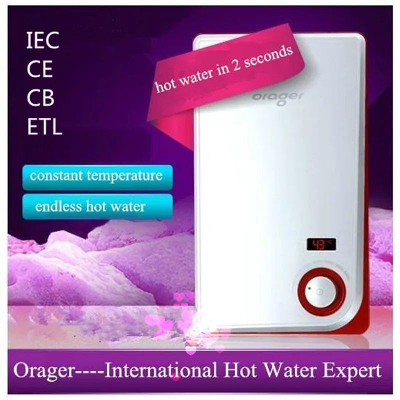 Instantaneous hot water heater with instant Constant Temperature Flowing water shower heater for