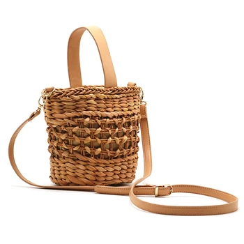

JHD-Bohemian Style Fashionable Handmade Handbag Simple Natural Straw Bag Crossbody Woven Beach Bag For Women