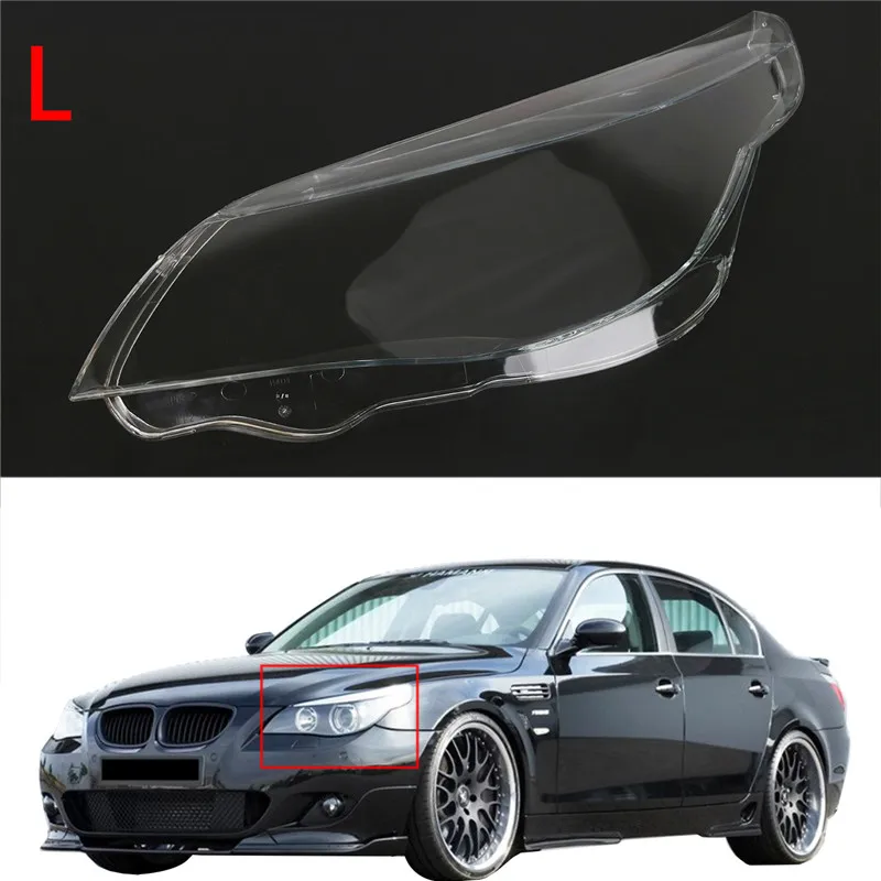 

Left Side Headlamps Cover Case Clear Headlight Lens Shell Assembly For BMW 5 Serice E60 E61 520i 520d 523i 525i 530xi