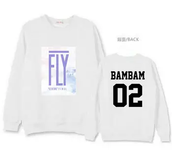 

Spring autumn kpop thin sweatshirts for fans supportive got7 concert fly in seoul same member name printing pullover hoodie