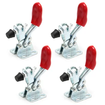 

4Pcs Metal Horizontal Quick Release Hand Tool Toggle Clamp For Fixing Workpiece L15