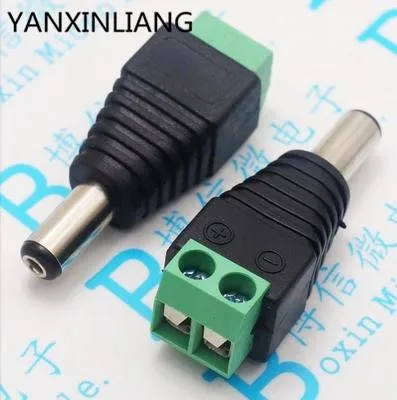 

10Pcs Male DC Power Plug Connector 2.1mm x 5.5mm 5.5*2.1mm (Screw Fastening Type) Needn't Welding DC Plug Adapter