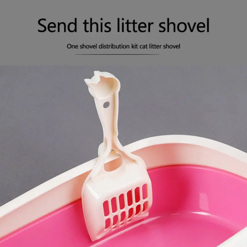 Домашнее животное кошка Лотки Туалет подкладное судно легко чистить Cats туалетная анти-всплеск вода щенок котенок дома Пластик ящик для мусора
