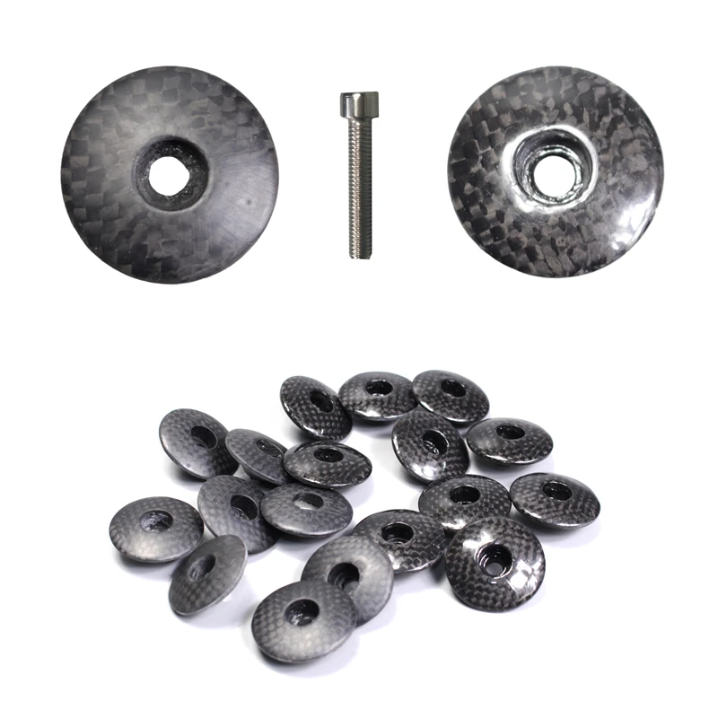 3K carbon fiber Road Mountain Bike Cycling Headset Stem Top Cap with