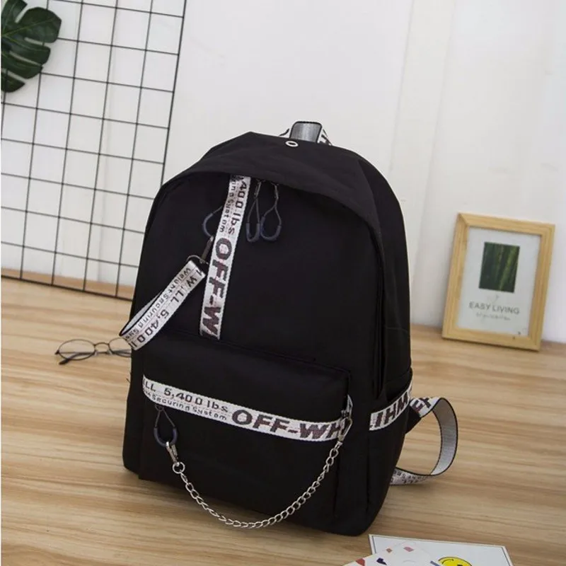 

Japanese and south Korean style Backpack Letters School Backpack for Teenage Girls Waterproof Nylon Leisure or Travel bag boy