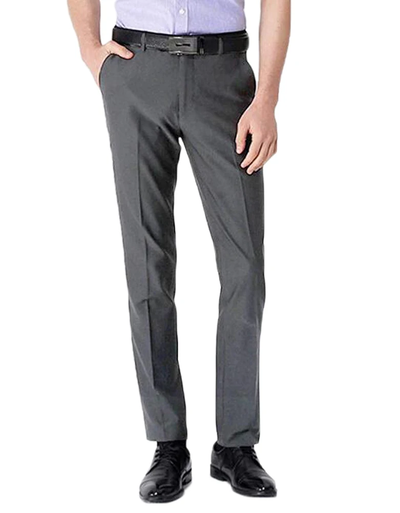 Мужской бордовый костюм отдельный Pants Flat-Front прямые Slim-fit Бизнес прямой мужской брюки одноцветное Брюки индивидуальный заказ