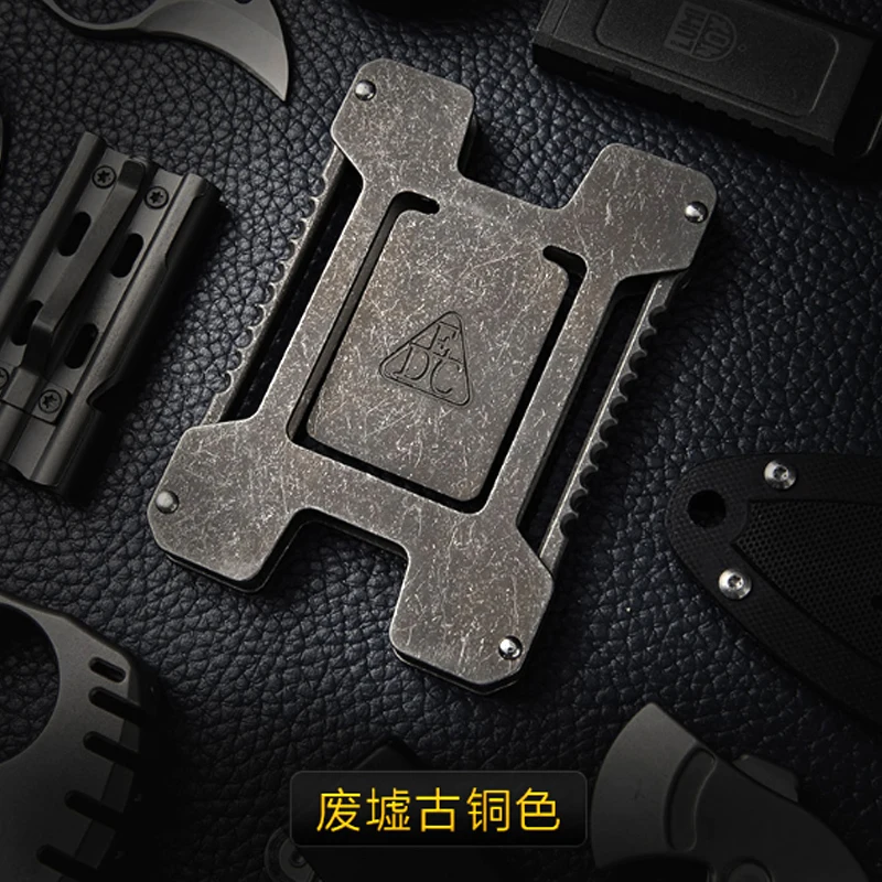 outdoor TC4 multi-functional wallet helmet men's metal card package alloy EDC holder wallet card holder men wallet card outdoor TC4 multi-functional wallet helmet men's metal card package alloy EDC holder wallet card holder men wallet card