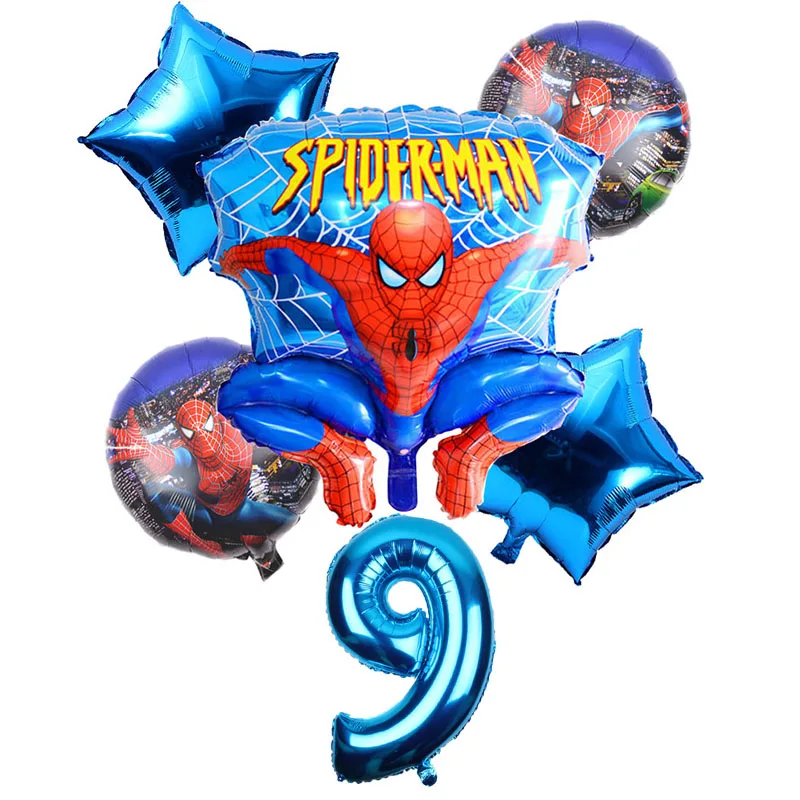 6 шт./партия 32-дюймовый баллон гелия Человек-паук супергерой Мстители 1-9 лет День рождения воздушные шары украшения - Цвет: 9