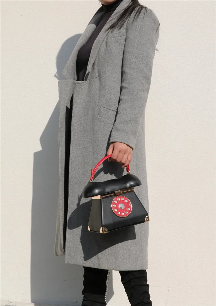 Новая модная винтажная стильная сумочка для телефона из искусственной кожи красного и черного цвета, женская вечерняя сумочка, повседневная сумка-тоут, кошелек, женские сумки, клатчи, сумка Z072
