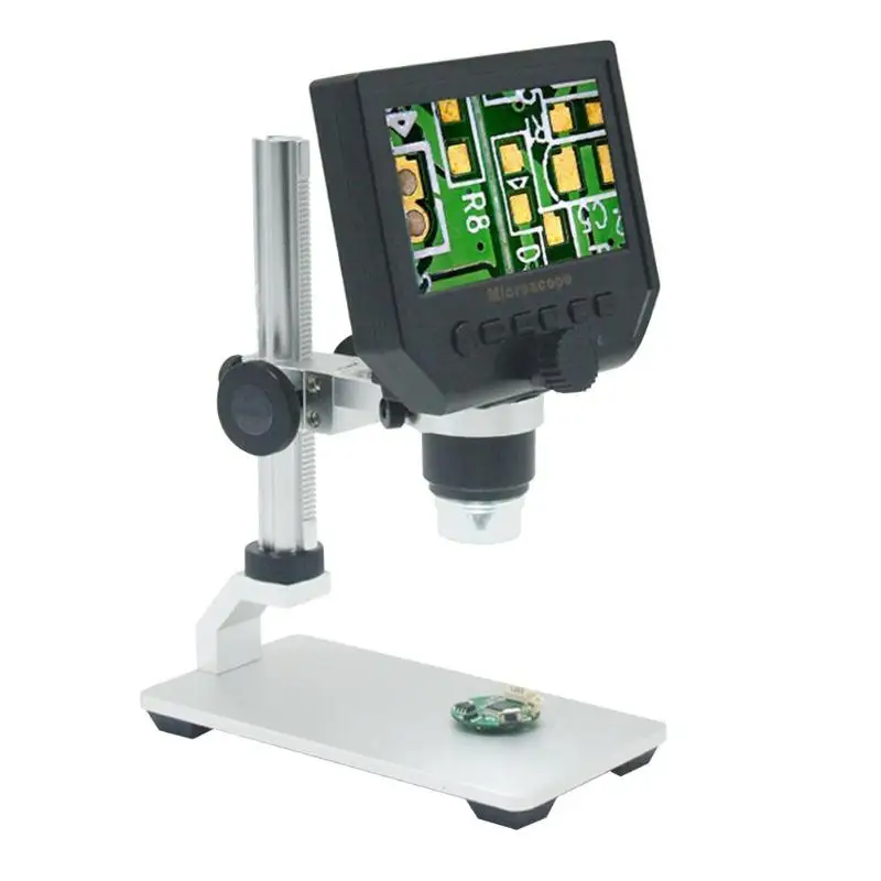 

1-600x 3.6MP USB Digital Electronic Microscope Portable LED VGA Microscope With 4.3" HD OLED Screen for pcb motherboard repair