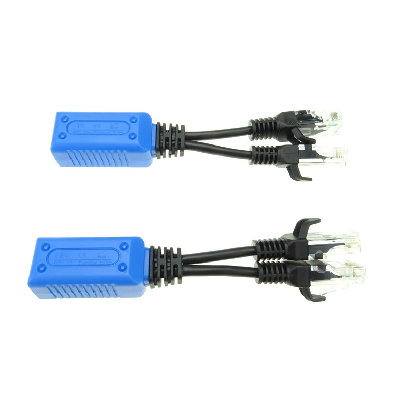 1pair RJ45 Splitter Combiner Upoe Cable Two POE Camera Use One Net Cable POE Adapter Cable Connectors Passive Power Cable 2
