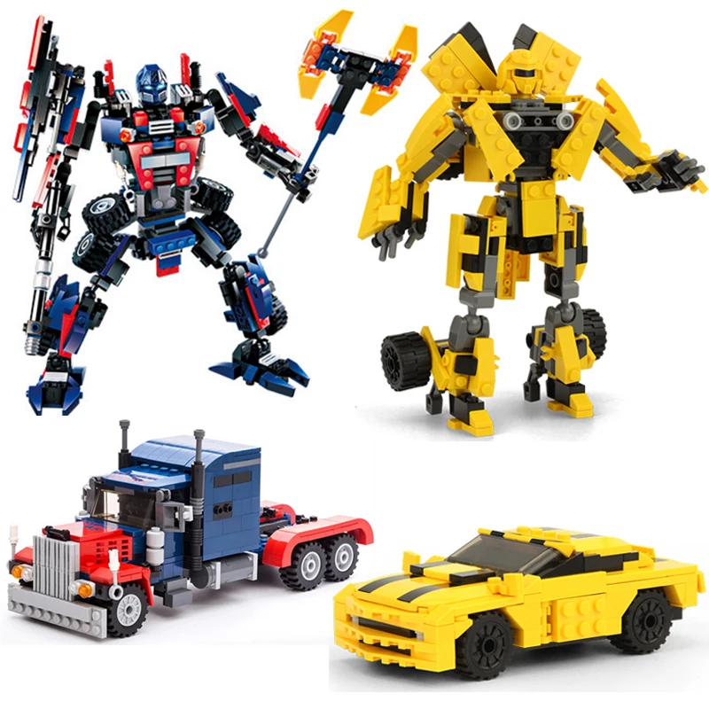 

New 8711 Gudi Transformations Robot Building Blocks Model Sets Children Gifts Compatible with LegoINGly Transform robotics