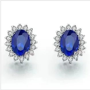 

TE213 Xmas Luxury 1.5ct wedding Synthetic gem stone earrings