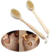 1 шт. натуральная кабана щетина деревянный щетка с длинной ручкой массажер для ванной душ задняя спа-щетка для тела кожа для ванной кисти Товары для ванной товары-27