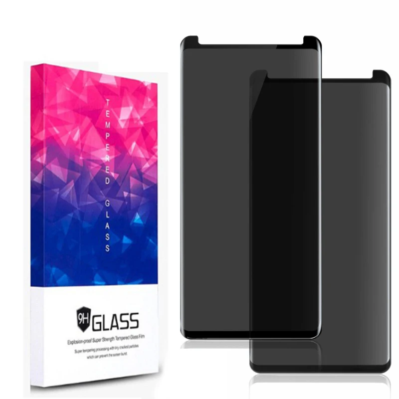 2 шт полный клей конфиденциальности Закаленное стекло протектор экрана для samsung Galaxy S9 Plus S8 Note 8 9 3D Анти-Шпион протектор экрана