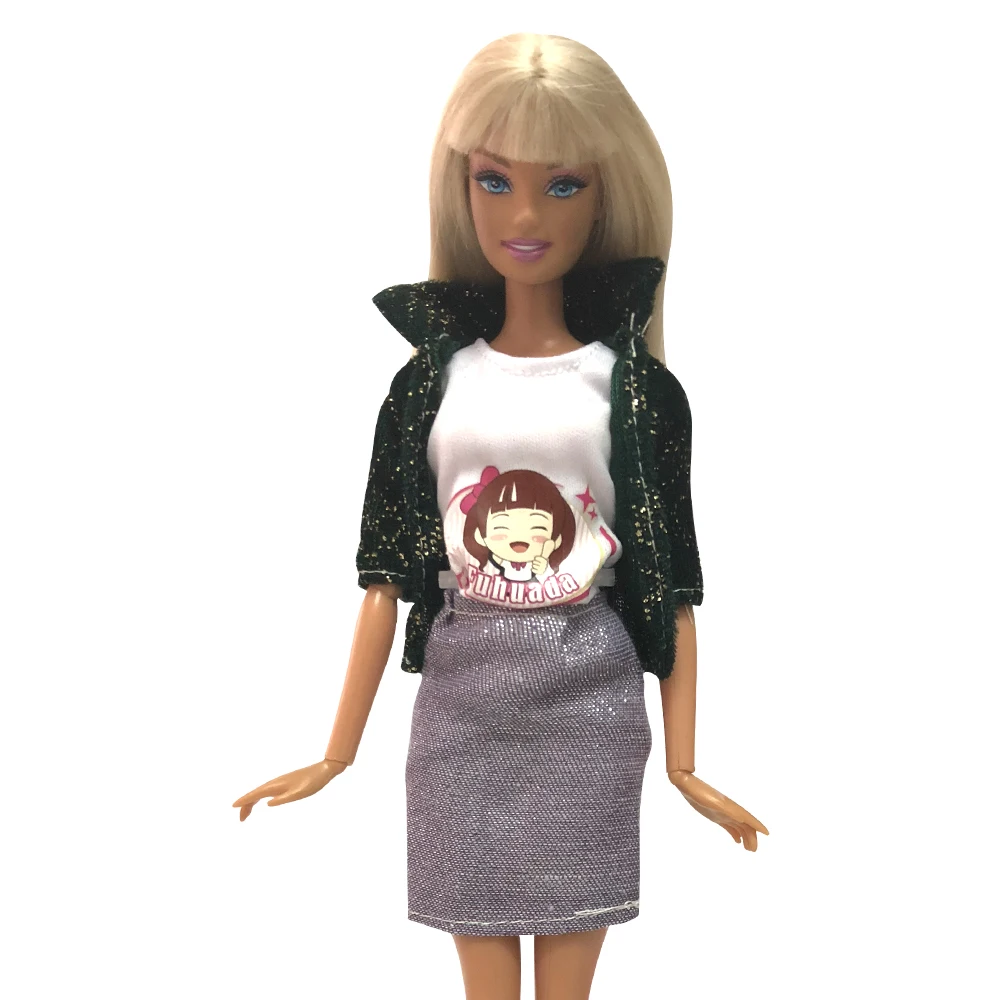 NK платье куклы модная юбка современный наряд повседневная одежда Одежда для куклы Барби аксессуары подарок детские игрушки 63A 5X