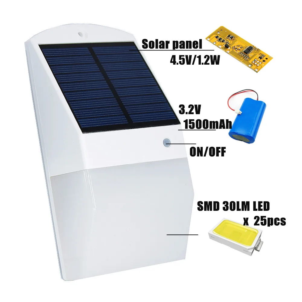 Открытый беспроводной Солнечный светодиодный светильник для крыльца с датчиком движения радара 25 светодиодный Яркий настенный светильник для сада светильник на солнечной энергии