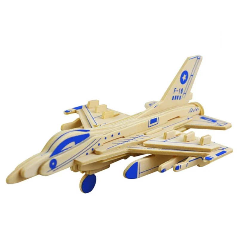 

3D Wooden Puzzle Jigsaw Woodcraft Modelling Puzzle Toy Gift Aircraft Modeling