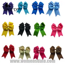 WomensDate 12 Pçs/lote 4 “Wholesale Lots Tails Baixo Sólidos Grosgrain Elogio Bow/Cheerleading Headwear Frete Grátis