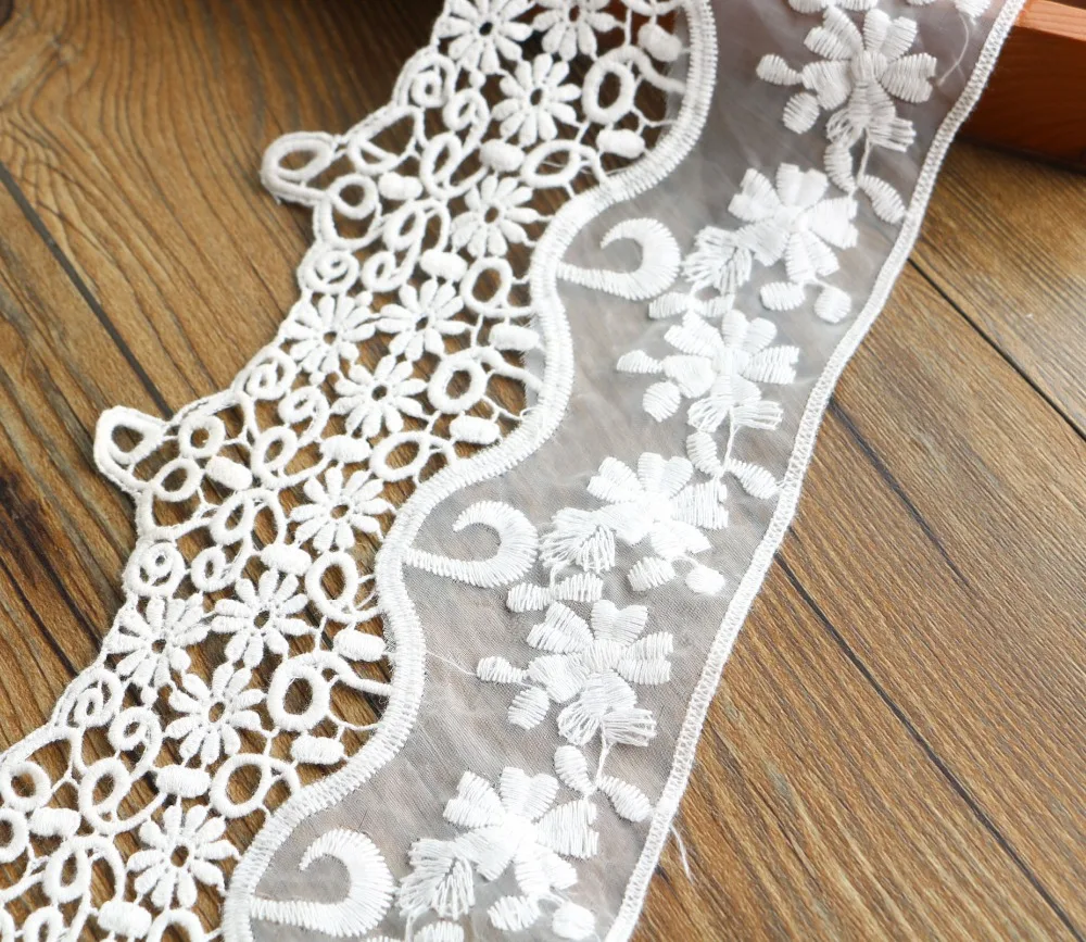 1 ярд 14 см хлопковая кружевная ткань сделай сам Цветочная подарочная лента