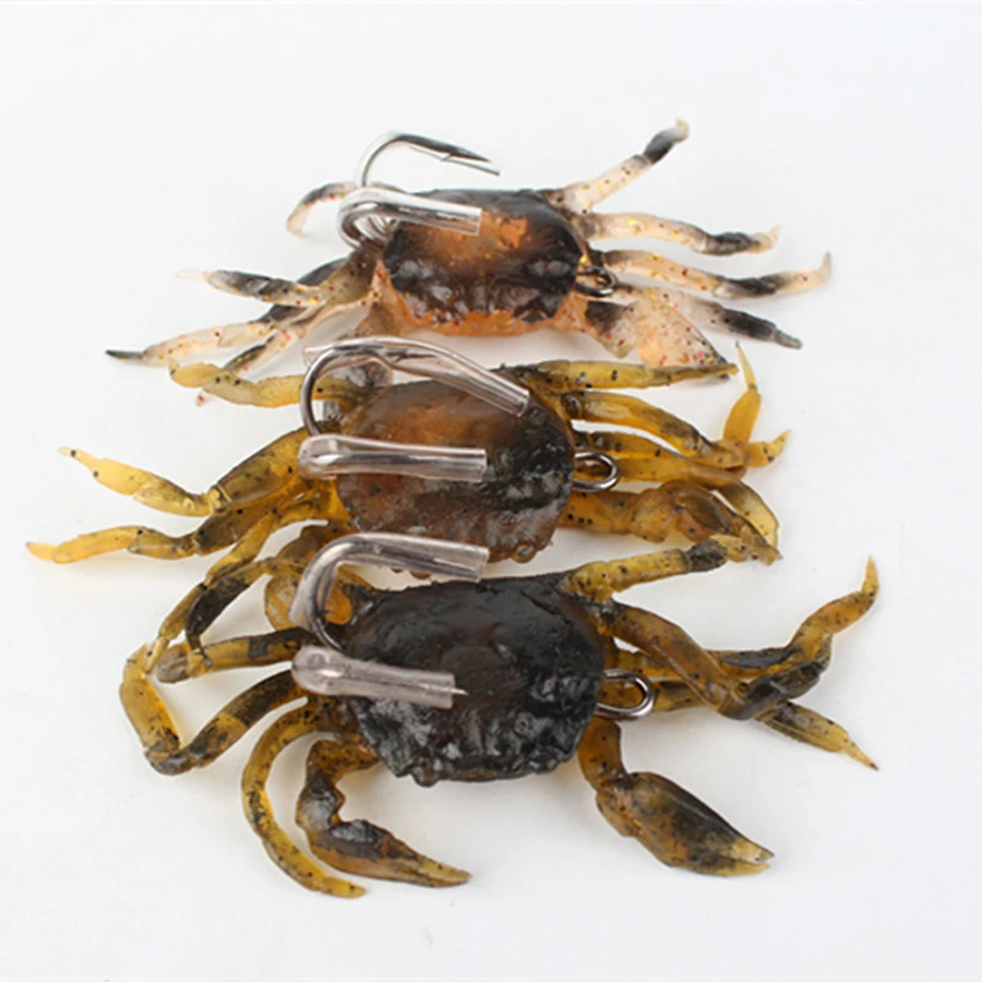 

Multi-color Soft Bait 3Pcs/Lot 3D Simulation Crab with Hook Fishing Lure Outdoor Fishing Simulation Crankbait Fishing Tools
